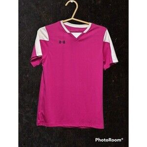 Girl's Under Armour Heatgear‎ T-Shirt Size YM (C31)